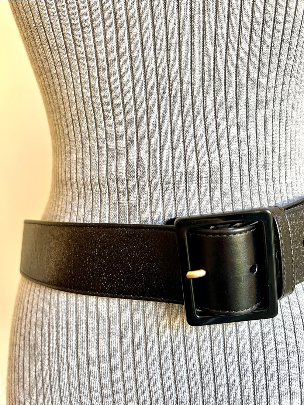 Belt YSL, leather black new never worn vintage retro classic